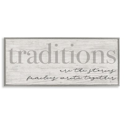 Stupell Industries Family Traditions Heartfelt Phrase, 30" x 13"