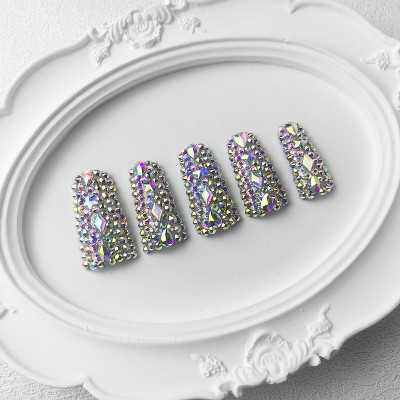 Vynxaria Multicolored Comfortable Wearable Nails for a Perfect Fit Size L