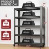 AENKYO 78"Tall 5-Tier Heavy Duty Shelving with Pegboard & Wheels - 2000LBS Capacity Adjustable Metal Storage Rack for Garage & Workshop - 4 of 4