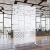 CAVINAS 76" H×48" W Freestanding Privacy Fence with Petal-Shaped,Outdoor Privacy Screen for Balcony,Patio,Garden - 2 of 4