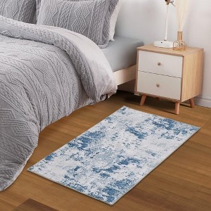 Modern Abstract Rug Machine Washable Printed Rug Soft Foldable Accent Rug for Living Room Bedroom, 3x5 - 1 of 4