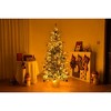 Karl Home Snow Flocked Pre-lit Artificial Christmas Tree with Metal Pot Stand - 2 of 4