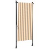 vidaXL Outdoor Roller Blind Orange and White 47.2"x106.3" Fabric&Steel - 2 of 4