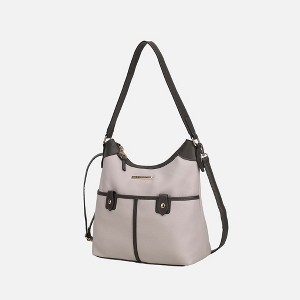 MKF Collection Harper Vegan Color Block Leather Women’s Shoulder Hobo Bag by Mia K - 1 of 4