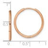 Chisel Stainless Steel Polished Rose IP-plated 1.6mm Hinged Hoop Earrings - 4 of 4