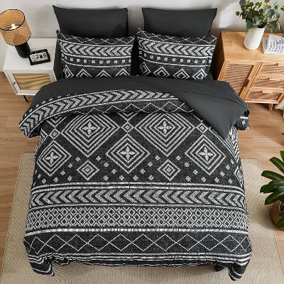 Der Rose BALHAM TRADE-Queen Size Comforter Set 7 Pieces Boho Aztec Lightweight Soft Bed Comforter Set Grayish Blue-Queen 90"x90" — фото 4