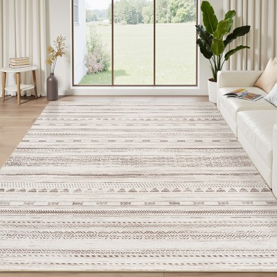 MontVoo Boho Minimalist Geometric Washable Rug
