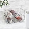 mDesign Plastic Free-Standing Stackable 3 Bottle Wine Storage Rack, Clear - 2 of 4