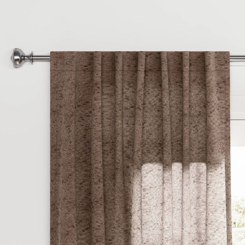 1pc Light Filtering Textural Boucle Window Curtain Panel - Threshold™, 1 of 5