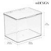 mDesign Plastic Kitchen Pantry/Fridge Storage Organizer, Hinge Lid 6 Pack, Clear - 2 of 4