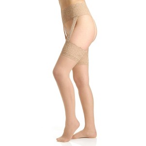 Berkshire Sexyhose Silky Sheer Lace Garter Stocking with Sandalfoot Toe - 4909 - 1 of 1