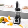 VEVOR Professional Blender, Commercial Countertop Blenders, 68 oz Glass Jar Blender Combo, Stainless Steel 3 Functions Blender, Black - 2 of 4