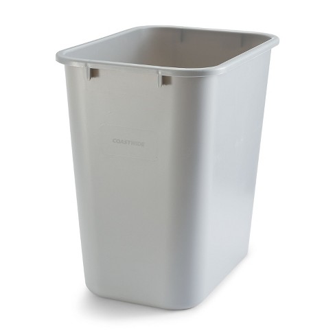 Grey 35 Quart Plastic Trash Can - Door Clearance Center