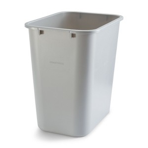 Open Top Indoor Trash Can , 7 gal, Plastic, Gray Open Top Indoor Trash Can , 7 gal, Plastic, Gray