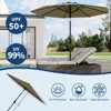 9' Outdoor Patio Umbrella, Outdoor Table Umbrella, Yard Umbrella, Market Umbrella with 8 Sturdy Ribs, Push Button Tilt and Crank - 2 of 4
