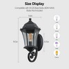 GDFStudio Carllyle Outdoor Vintage Aluminum and Glass Wall-Mounted Lantern Light(Set of 2) - 3 of 4