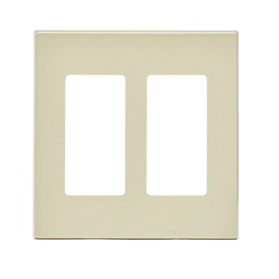 Leviton Decora Plus Light Almond 2 gang Polycarbonate Decorator Screwless Wall Plate 1 pk