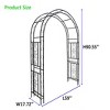 NicBex Metal Garden Arch Garden Trellis L59" x W17.71" x H90.55" Arch Rustproof Garden Tower for Garden, Black - 4 of 4