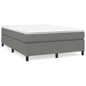 vidaXL Bed Frame Dark grey 100% polyester fabric, plywood, engineered wood - 1 of 4