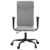 vidaXL Modern Office Chair, Adjustable Height, 360-Degree Swivel Design, Rolling Casters - Light Gray Fabric - 3 of 4