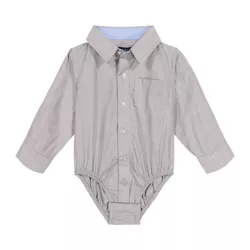 Andy & Evan Toddler Grey Chambray Button Down Shirt, Size 18/24