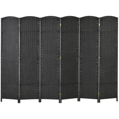 NicBex 5.6' Tall 6-panel Room Divider for Home, Folding Privacy Screen for Room Separation, Freestanding Wall Partition for Home & Office, Black