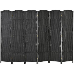 NicBex 5.6' Tall 6-panel Room Divider for Home, Folding Privacy Screen for Room Separation, Freestanding Wall Partition for Home & Office, Black - 1 of 4