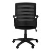 APRILSOUL Black Contemporary Modern Office Chair, Adjustable Height, Swivel, Ergonomic, Armrests, Computer Desk, Work - 2 of 4