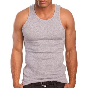 3 Pack PRO 5 Men's A-Shirt Undershirt Cotton Muscle Shirt Pre-Shrunk Tank Top - 1 of 1