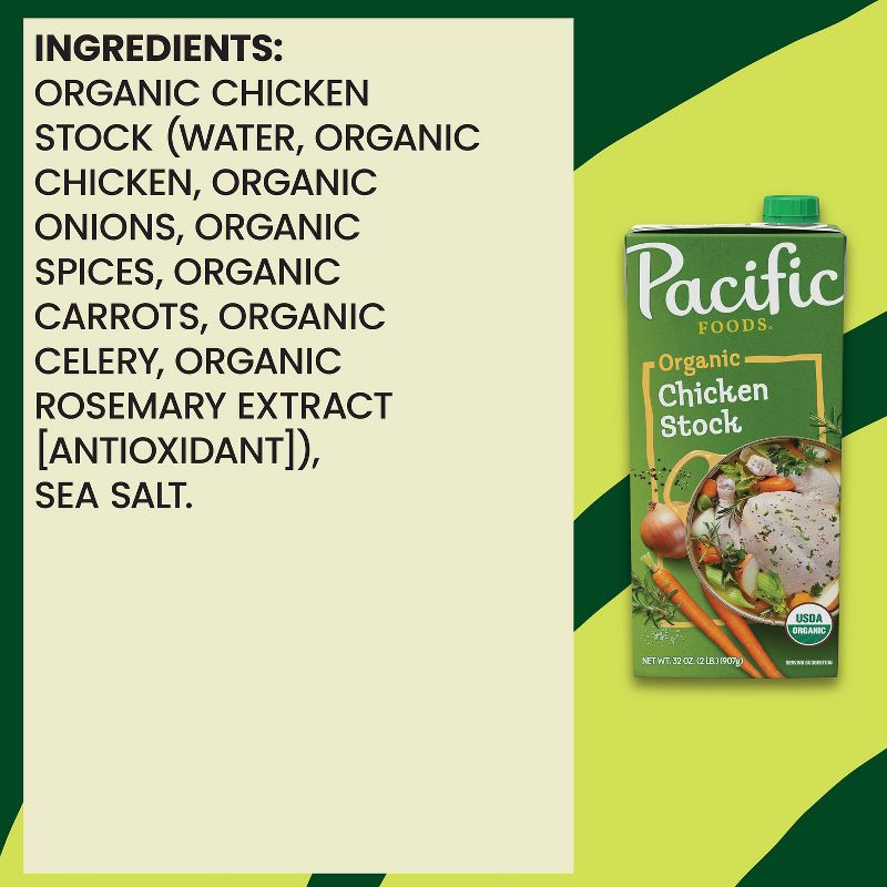 Pacific Foods Organic Gluten Free Chicken Stock - 32oz, 4 of 11