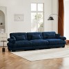 Large Straight Sectional Sofa,Modern Velvet Sectional Sofa With Waist Pillows And Throw Pillows,Comfortable Sofa For Living Room-Cuddlewood - 2 of 4