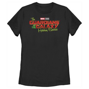 Women's Guardians of the Galaxy Holiday Special Red and Green Logo T-Shirt - 1 of 4