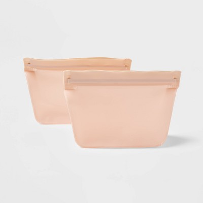 Photo 1 of 2pk Reusable Snack Bags Light Pink - Room Essentials&#8482;