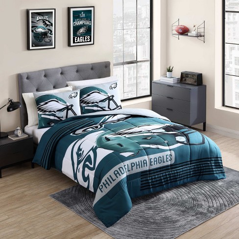 Philadelphia Eagles Slanted Stripe 4-Piece Twin Bed Set