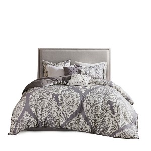 Gracie Mills Muriel Damask Delight 6-Piece Duvet Cover Set - 1 of 4