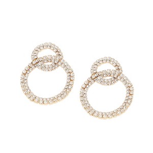 SOHI Women's Green Bling Drop Earrings - 1 of 3