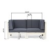 Christopher Knight Home Oana Outdoor Acacia Wood Loveseat with Cushions - 3 of 4