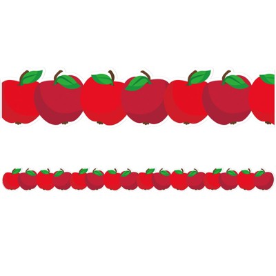 Eureka Apple Die-Cut Extra Wide Deco Trim, 37 Feet (Pack of 6)
