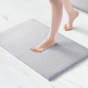 SEVOBAL Bathroom Rugs Bath Mat Rug Home Decor Carpet Shower Mat Non-Skid for Toilet Side Floor Shower Room Bathroom, Grey, 24"*20"*0.75" - 1 of 4