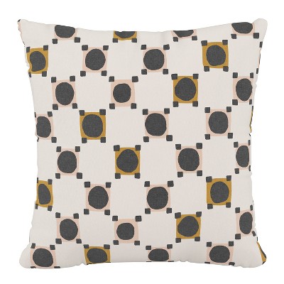18"x18" Skyline Furniture Square Outdoor Throw Pillow: Claude Block, Decorative, Zipper Closure