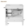 FONTOI 30 Inch Bathroom Vanity with Sink Freestanding Storage Cabinet with 3 Drawers and Soft Close Doors for Bathroom, 18.3"*30"*34" - 4 of 4
