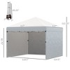 Aghana Digitals Cream Pop Up Canopy Tent: 10x10ft UV30+ Shelter with 3 Sidewalls, Adjustable - 2 of 4