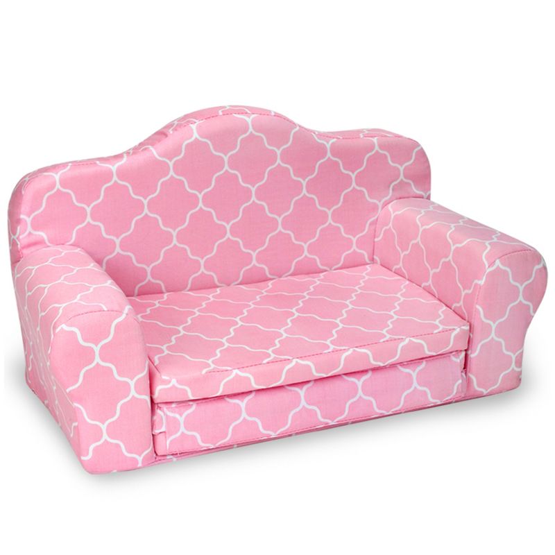 Sophia’s 2-in-1 Plush Pull-Out Sofa Bed for Two 18'' Dolls, Pink, 5 of 6