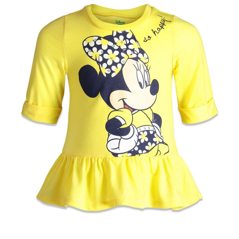 Disney Minnie Mouse Girls T-Shirt and Leggings Outfit Set Toddler, 2 of 10