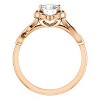 Pompeii3 1ct Solitaire Diamond Round Antique Engagement Ring Lab Created Rose Gold - 2 of 4