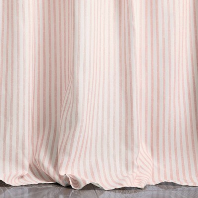 Blush Queen Ruffled Edge Pinstripe Bedspread Set