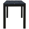 vidaXL Patio Bench, 43.3" Steel and WPC Black - image 4 of 4