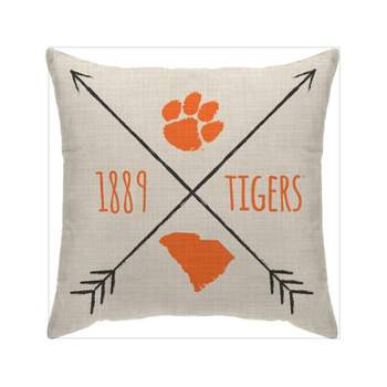 NCAA Clemson Tigers Cross Arrow Decorative Throw Pillow