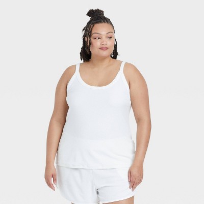 Women's Plus Size Loop Terry Tank - Ava & Viv™