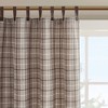 50"x84" Madison Park Light Filtering Preston Plaid Faux Leather Tab Top Curtain Panel with Fleece Lining - 3 of 4